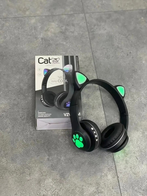 Audífonos Bluetooth con Luces Orejas Gato