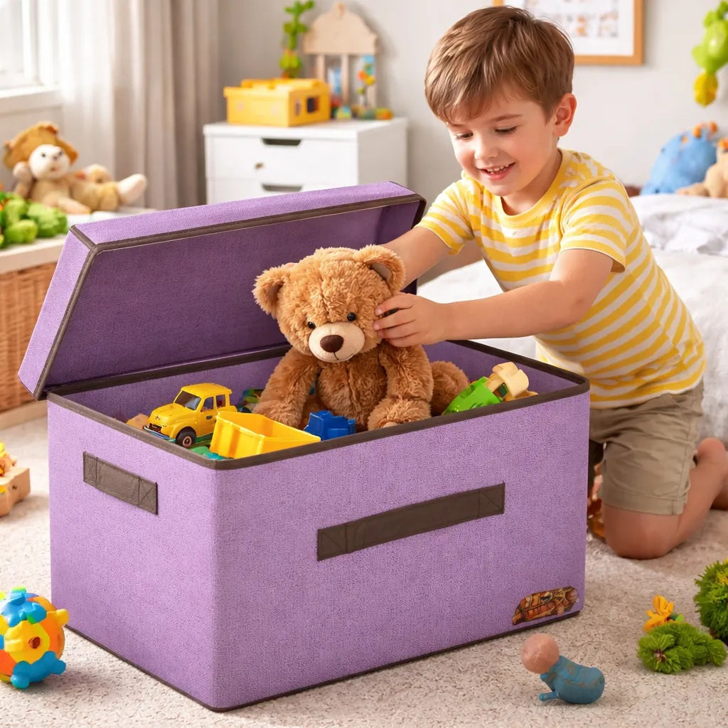 Caja Organizadora Con Tapa Ecocaja Tela 37x24x24 cm.