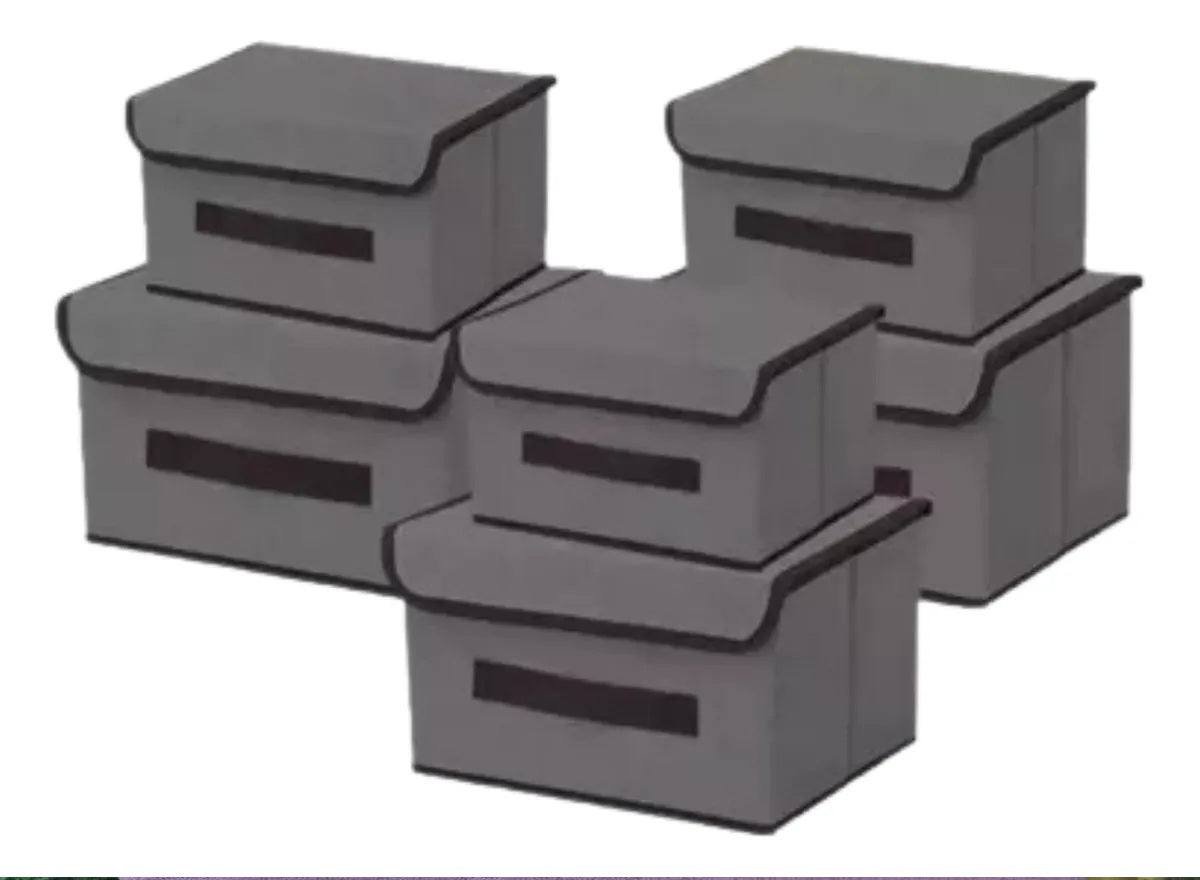 Caja Organizadora Con Tapa Ecocaja Tela 37x24x24 cm.