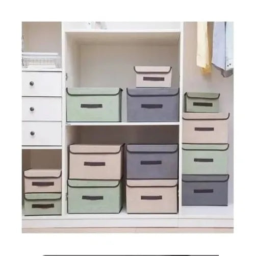 Caja Organizadora Con Tapa Ecocaja Tela 37x24x24 cm.