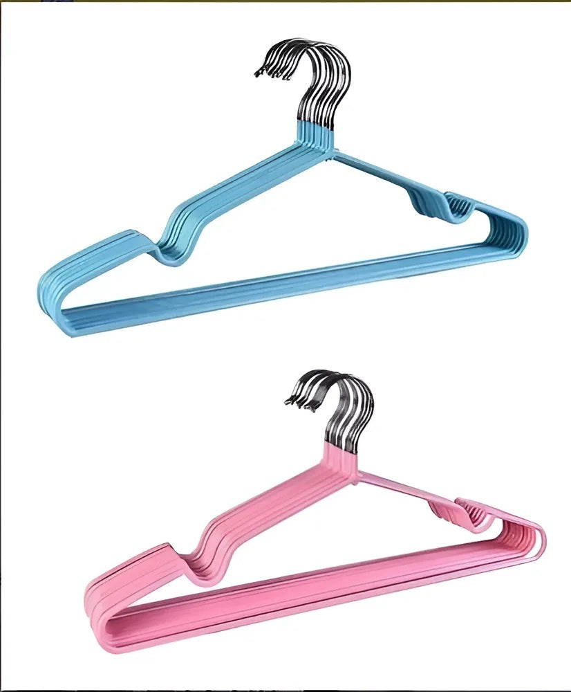 Colgador de Ropa Metálico con Goma Antideslizante (set 10 unidades)