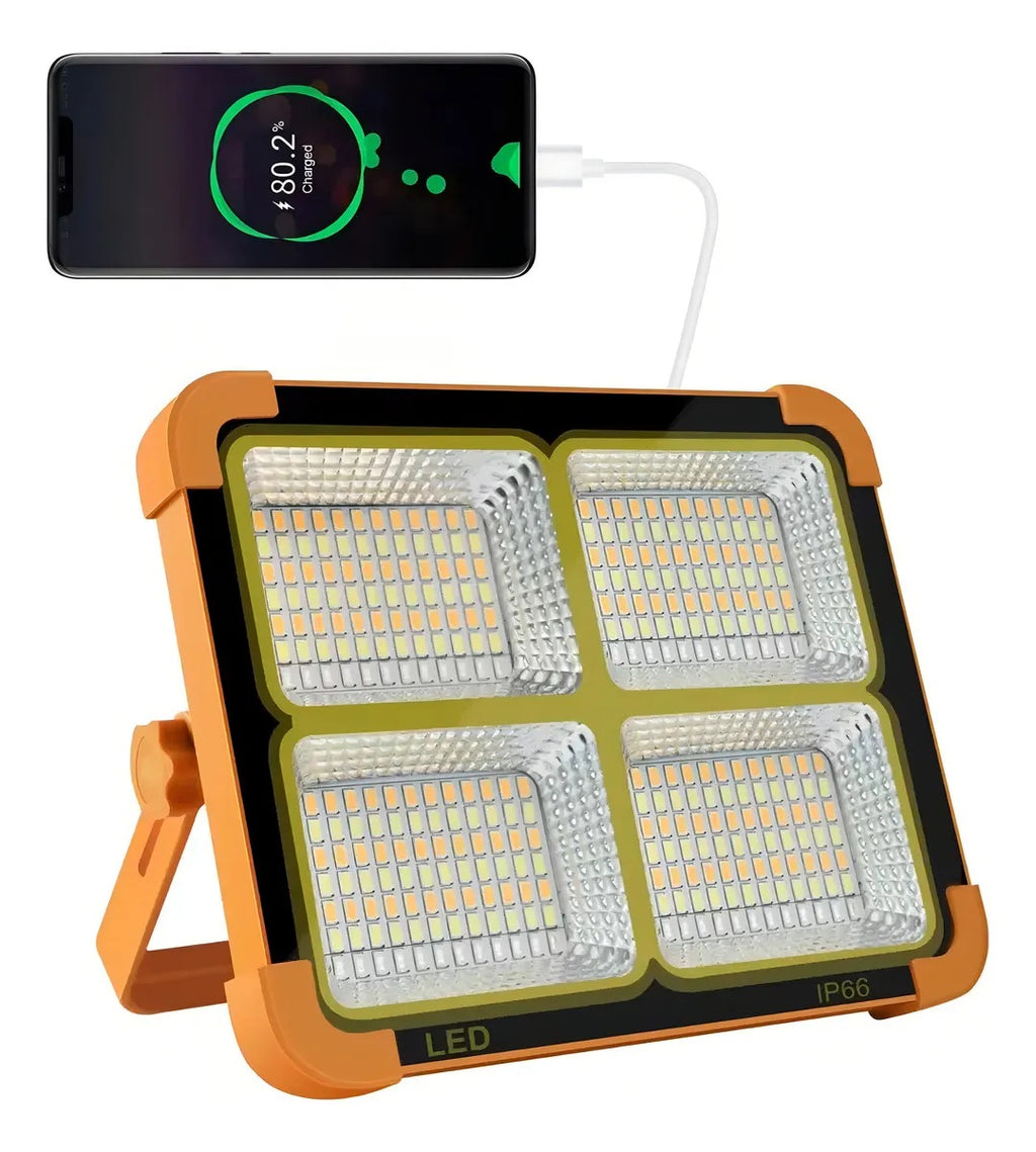 Foco Led, Solar y Recargable (Camping, emergencias)