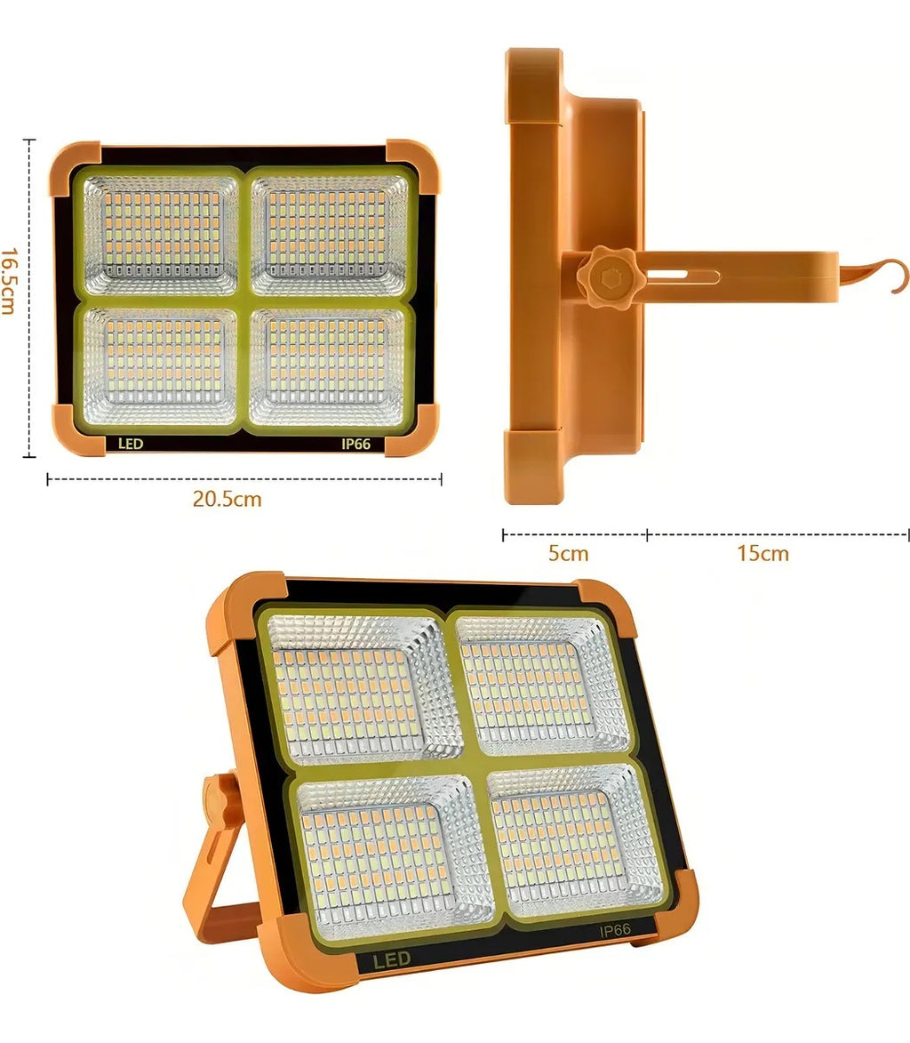 Foco Led, Solar y Recargable (Camping, emergencias)