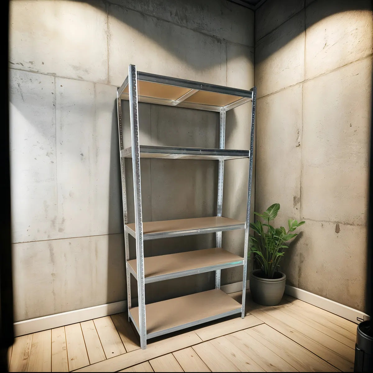 Rack Metálico  180x90x40, Acero Galvanizado Marrón Claro