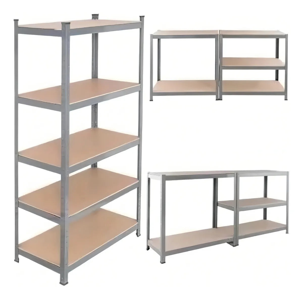 Rack Metálico  180x90x40, Acero Galvanizado Marrón Claro