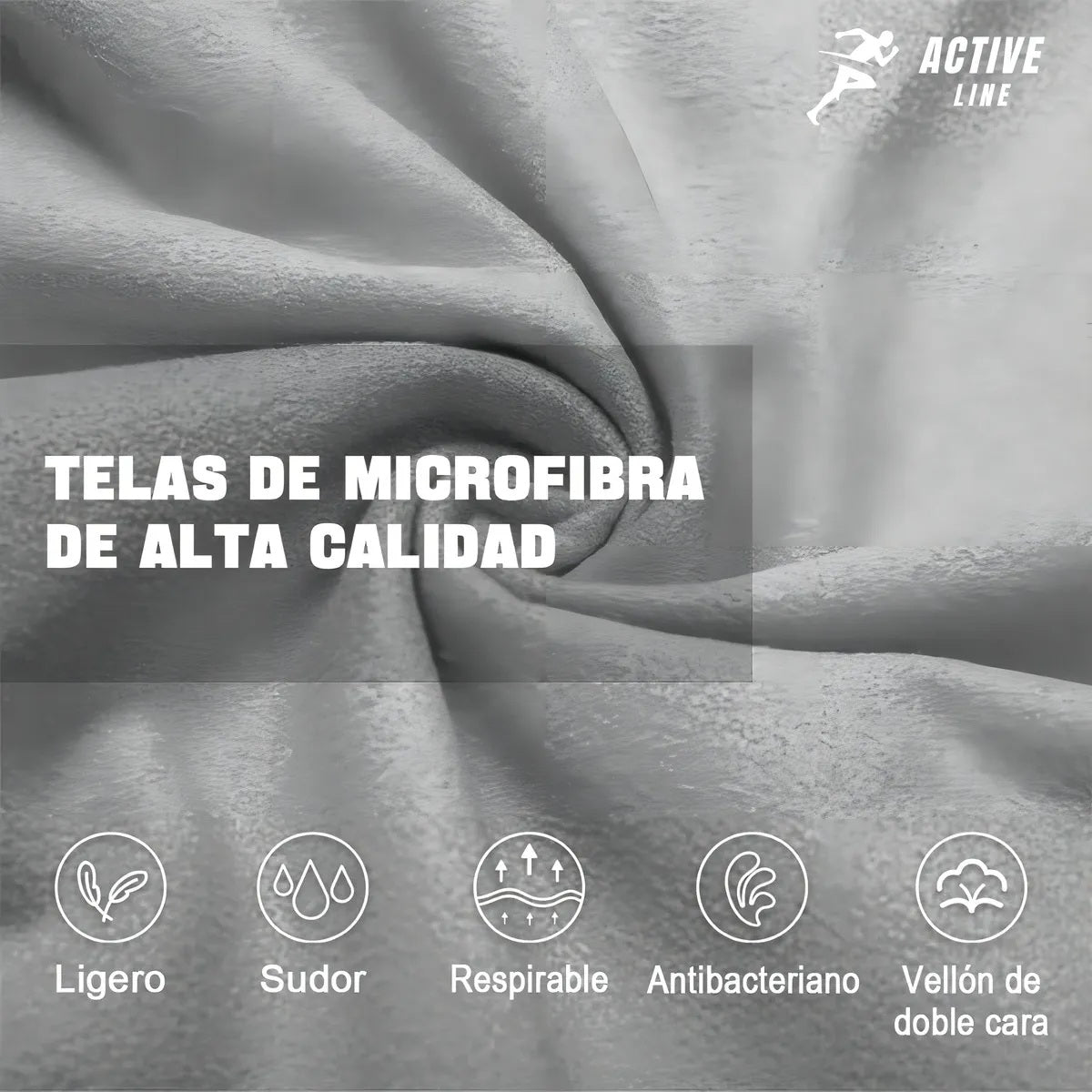 Set de 3 Toallas de Microfibra Gris, con Estuche.
